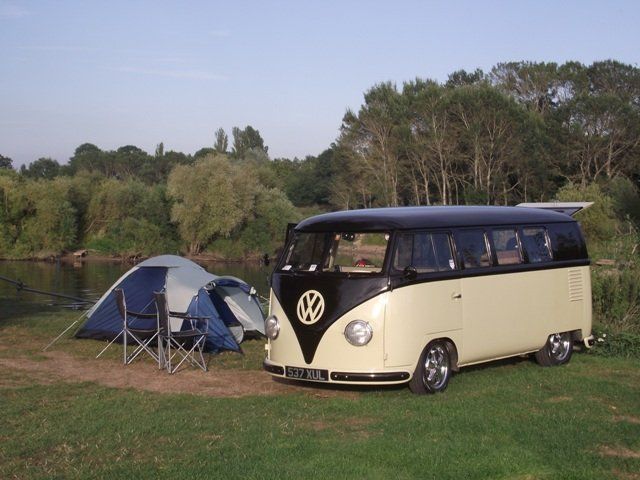 Lower Lode Inn near Tewkesbury, riverside campsite, for rustic camping and camper van gatherings