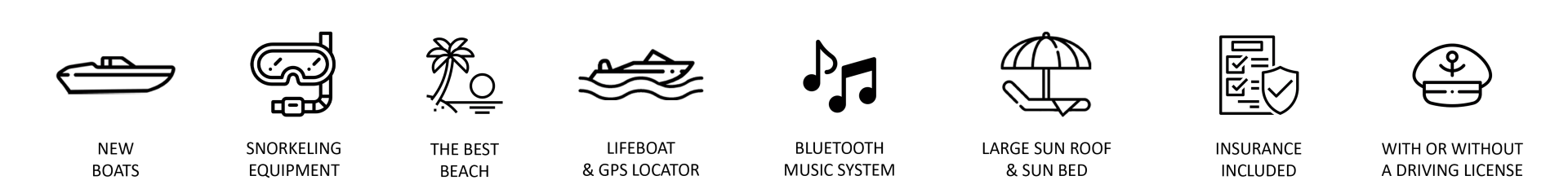 Bootsverleih in San Antonio