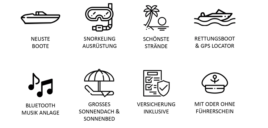 Bootsverleih in San Antonio