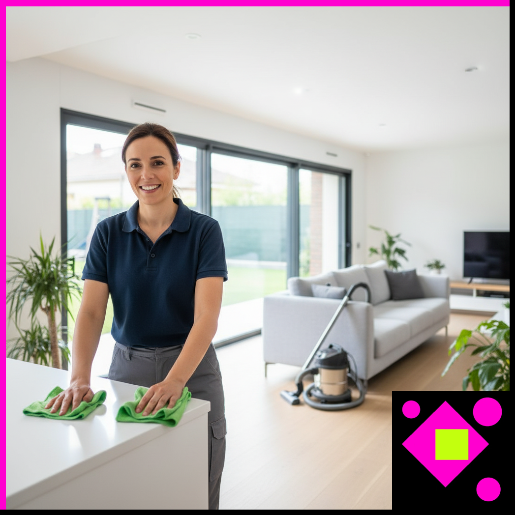 Chica de empresa de limpieza en Barcelona