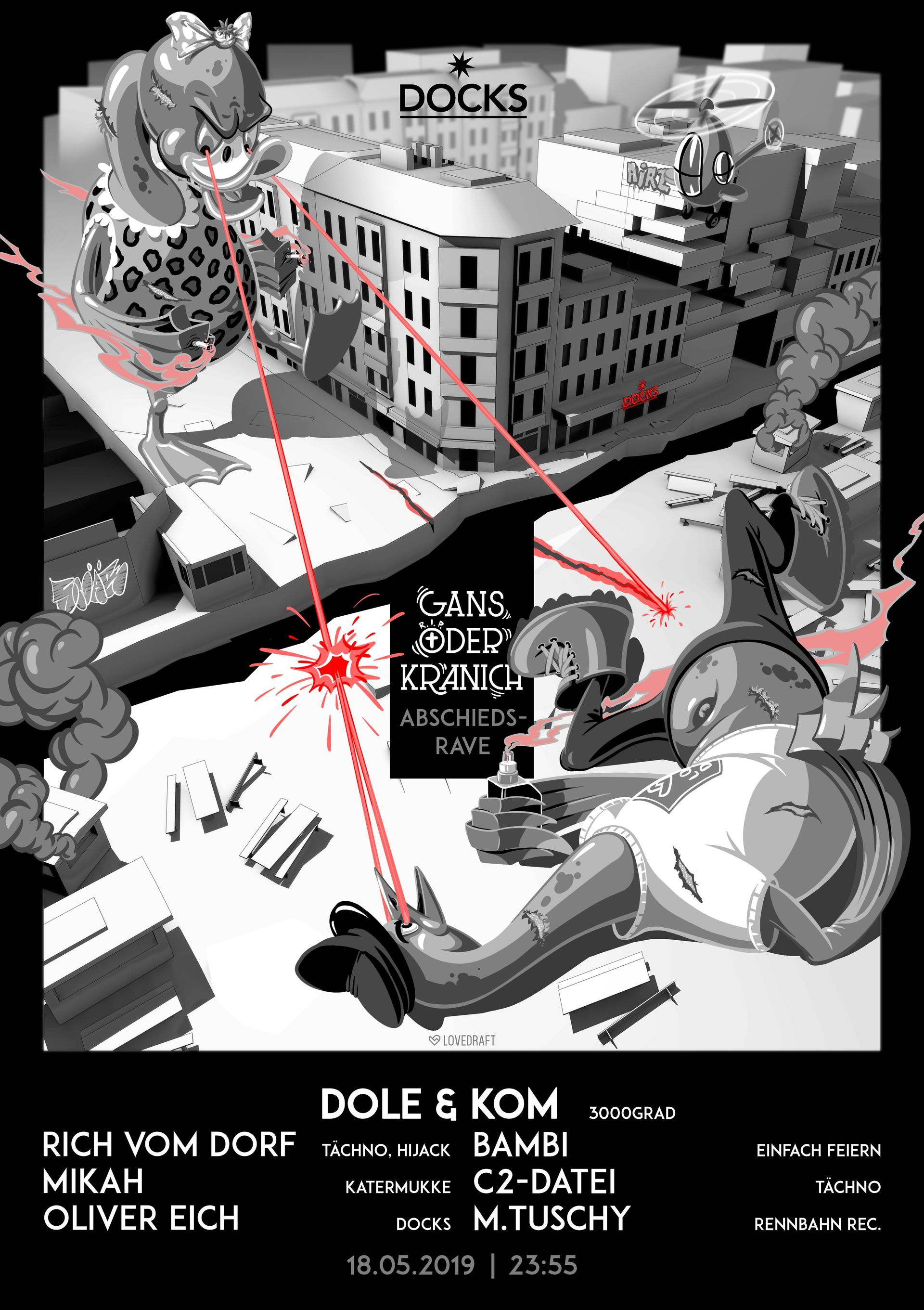 Plakatillustration für DOCKS Hamburg 2019 Plakatillustration für DOCKS Hamburg 2019
