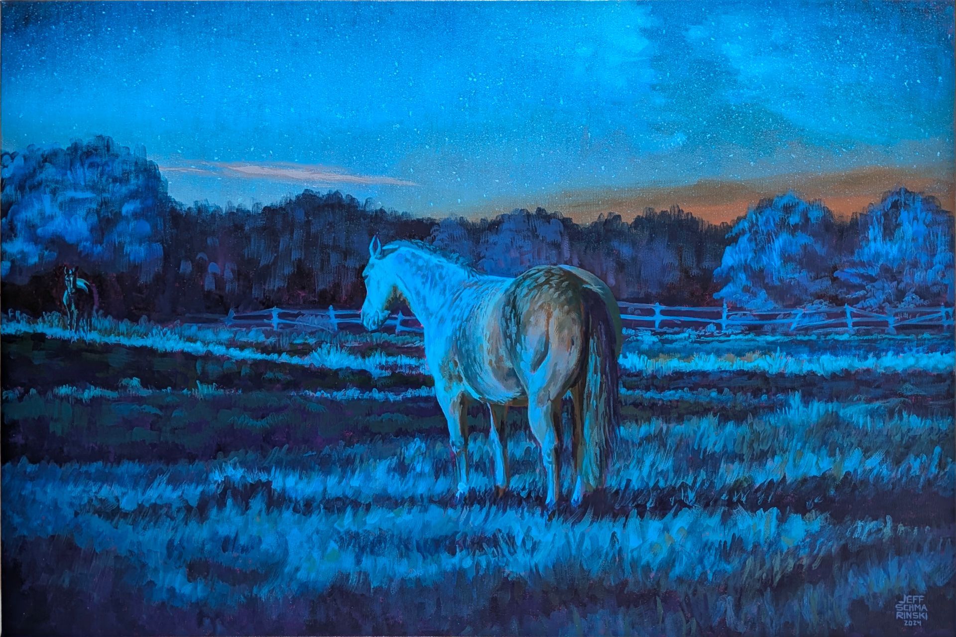 -Undeloh Sparkle- Acryl auf Leinwand 90x60cm 2024 -Undeloh Sparkle- Acryl auf Leinwand 90x60cm 2024