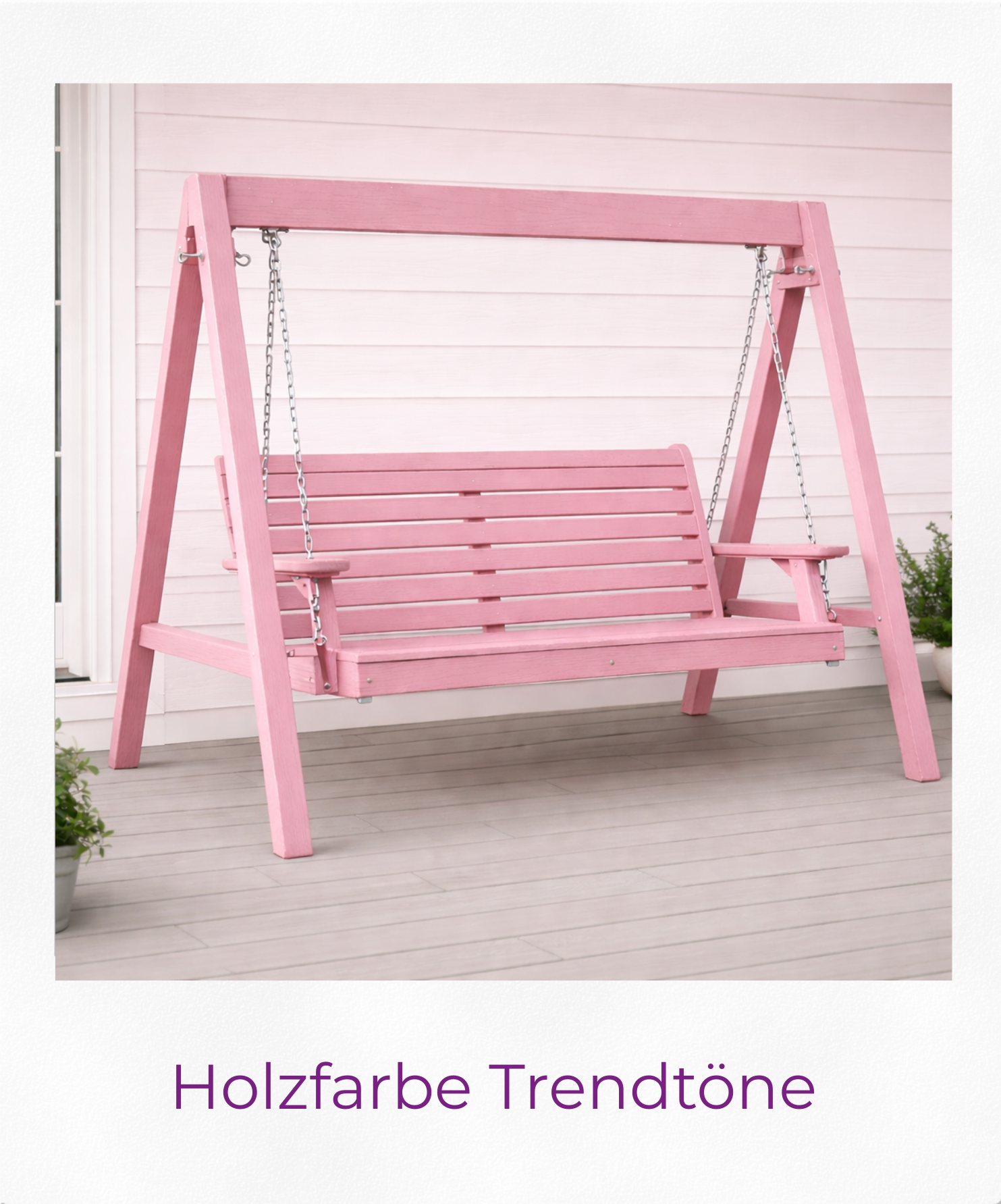 Produktgrafik Holz-Trendfarbe als Polaroid