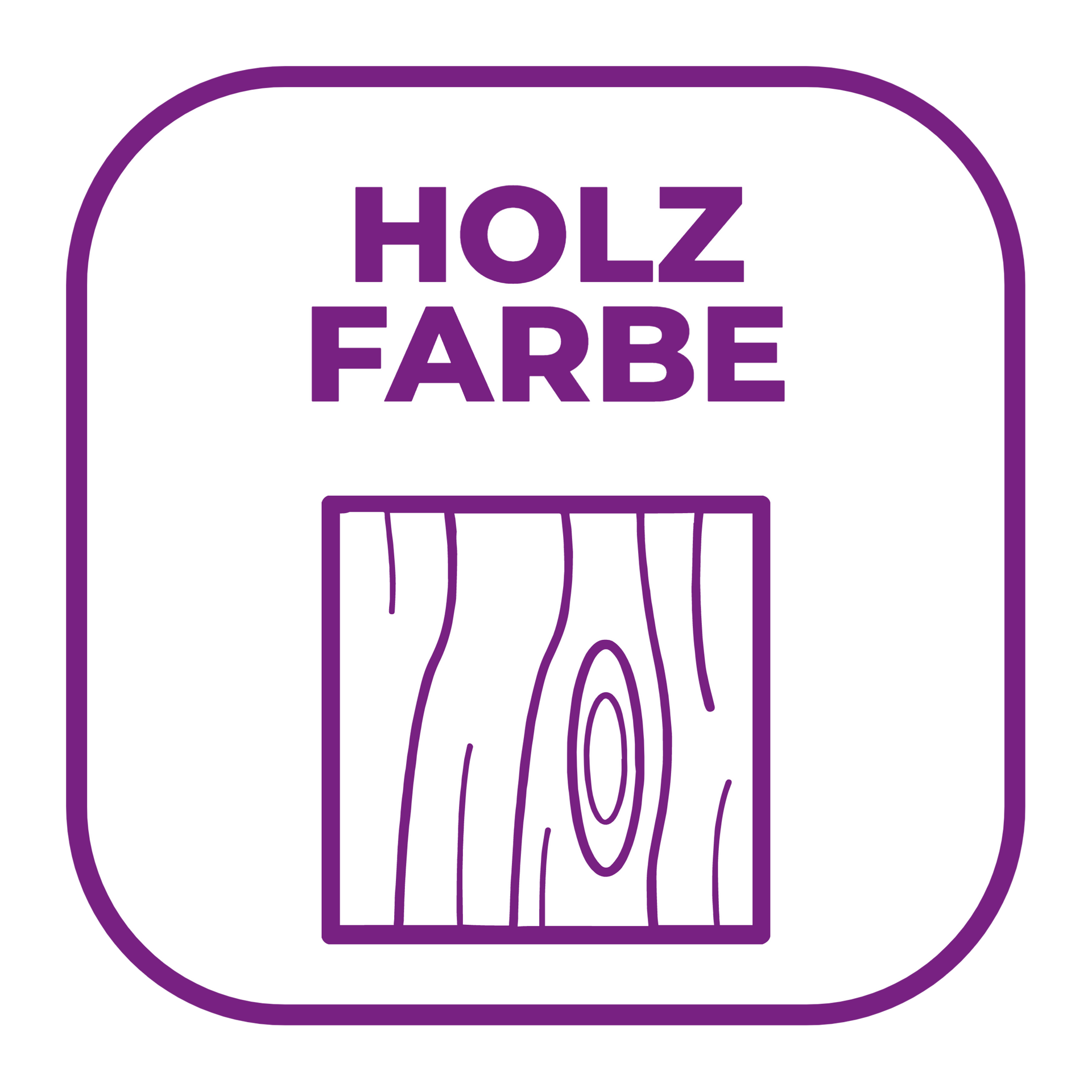 Piktogramm Holzfarbe mit Holzmaserung