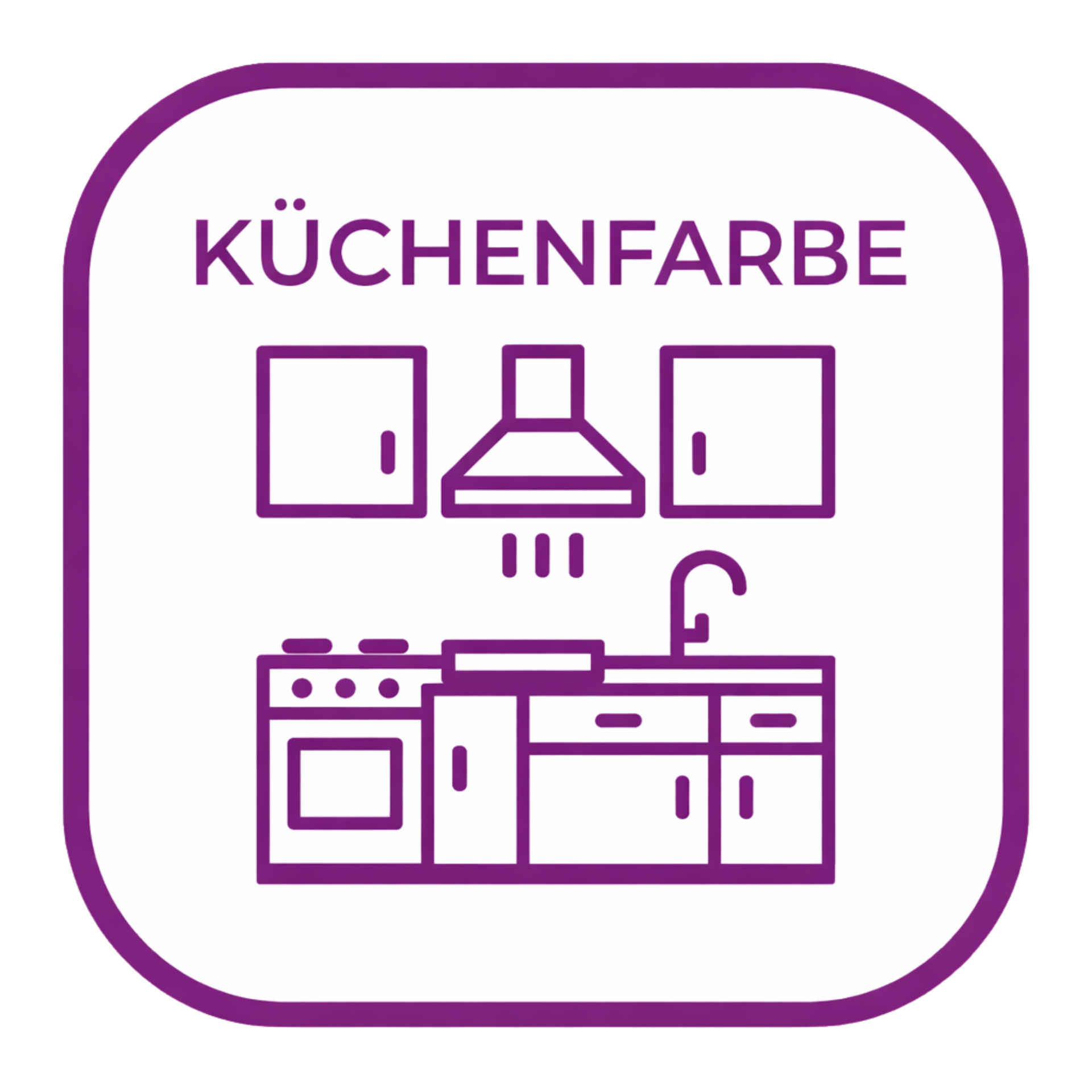 Piktogramm Küchenfarbe mit Küchenzeile