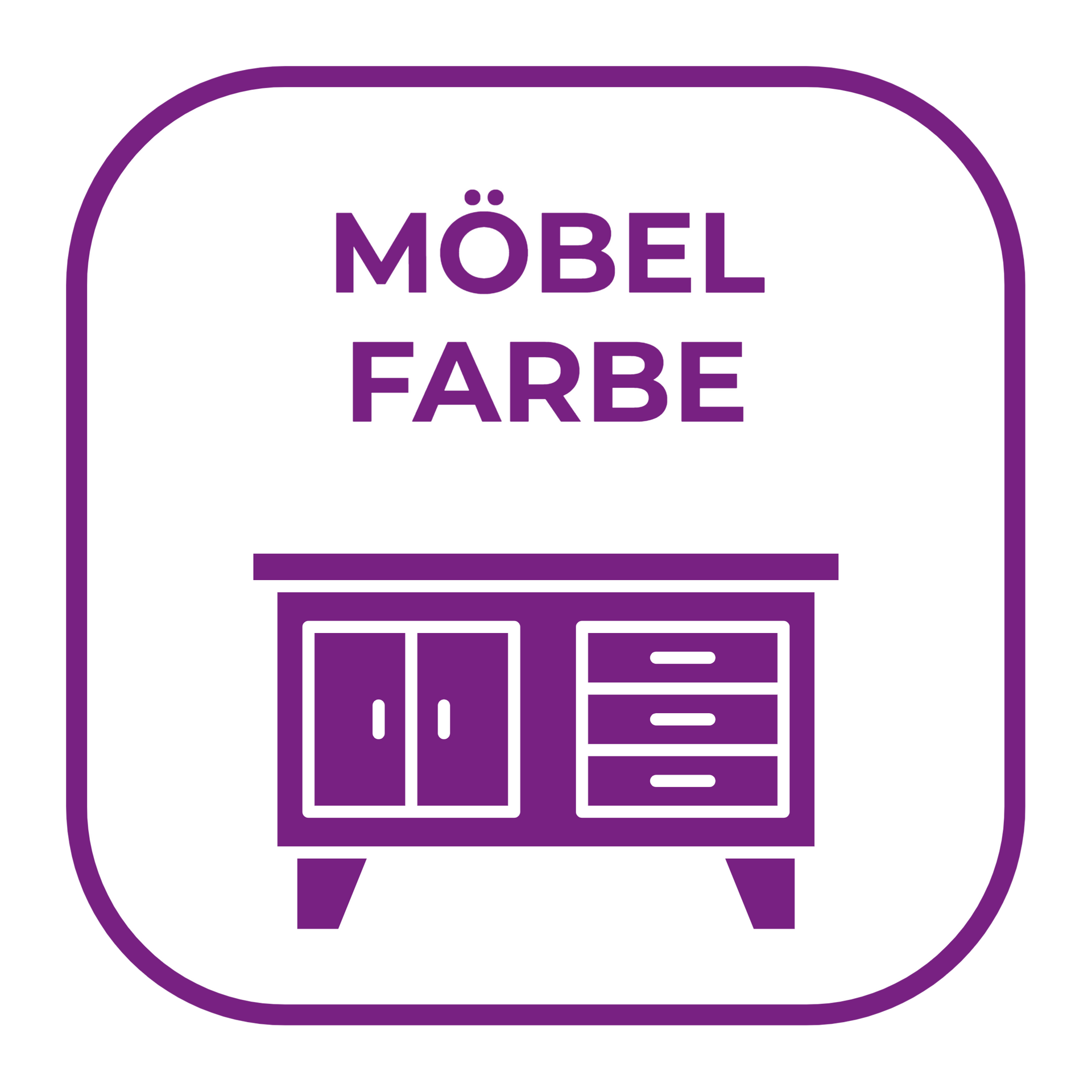 Piktogramm Möbelfarbe mit Kommode