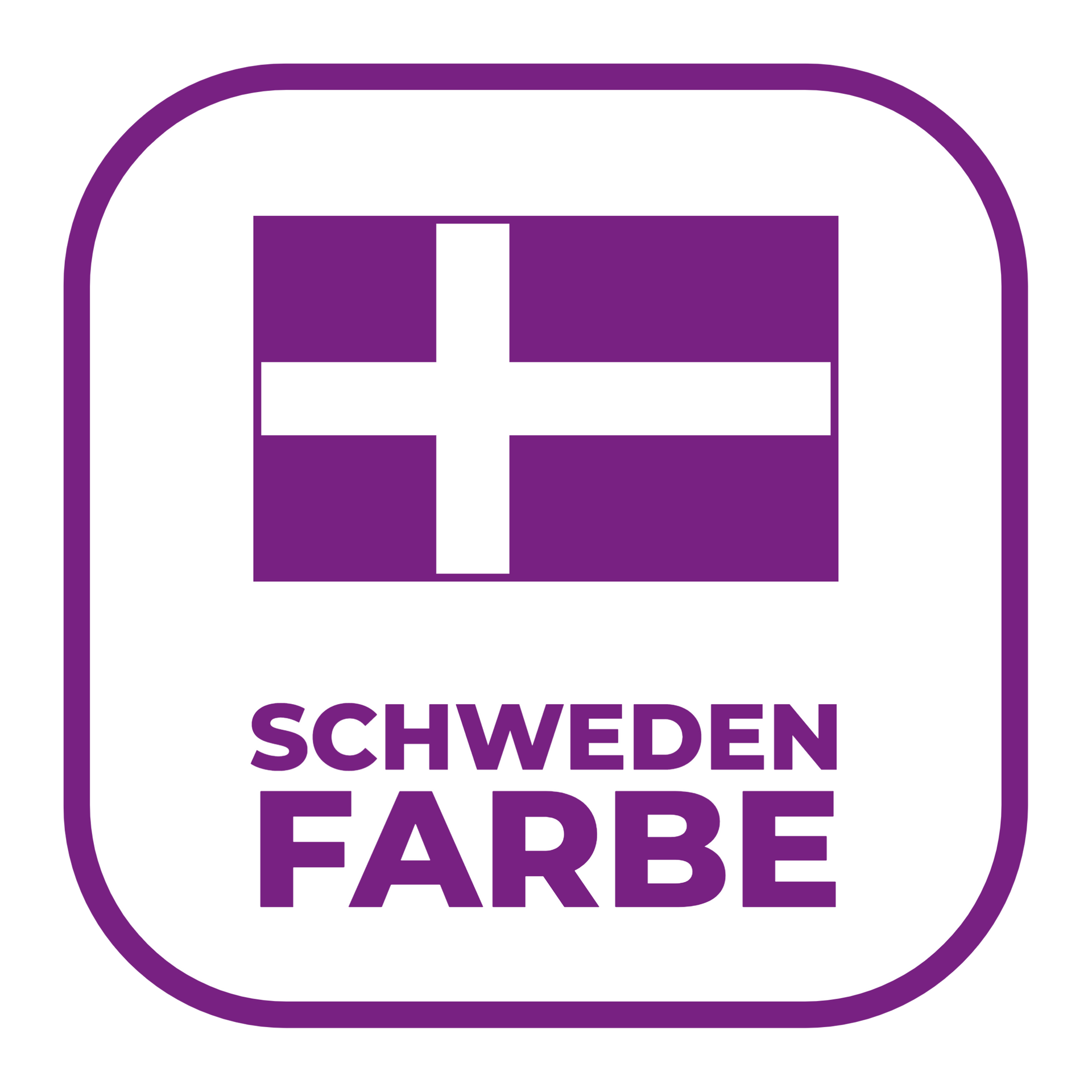 Piktogramm Schwedenfarbe mit skandinavischem Kreuz
