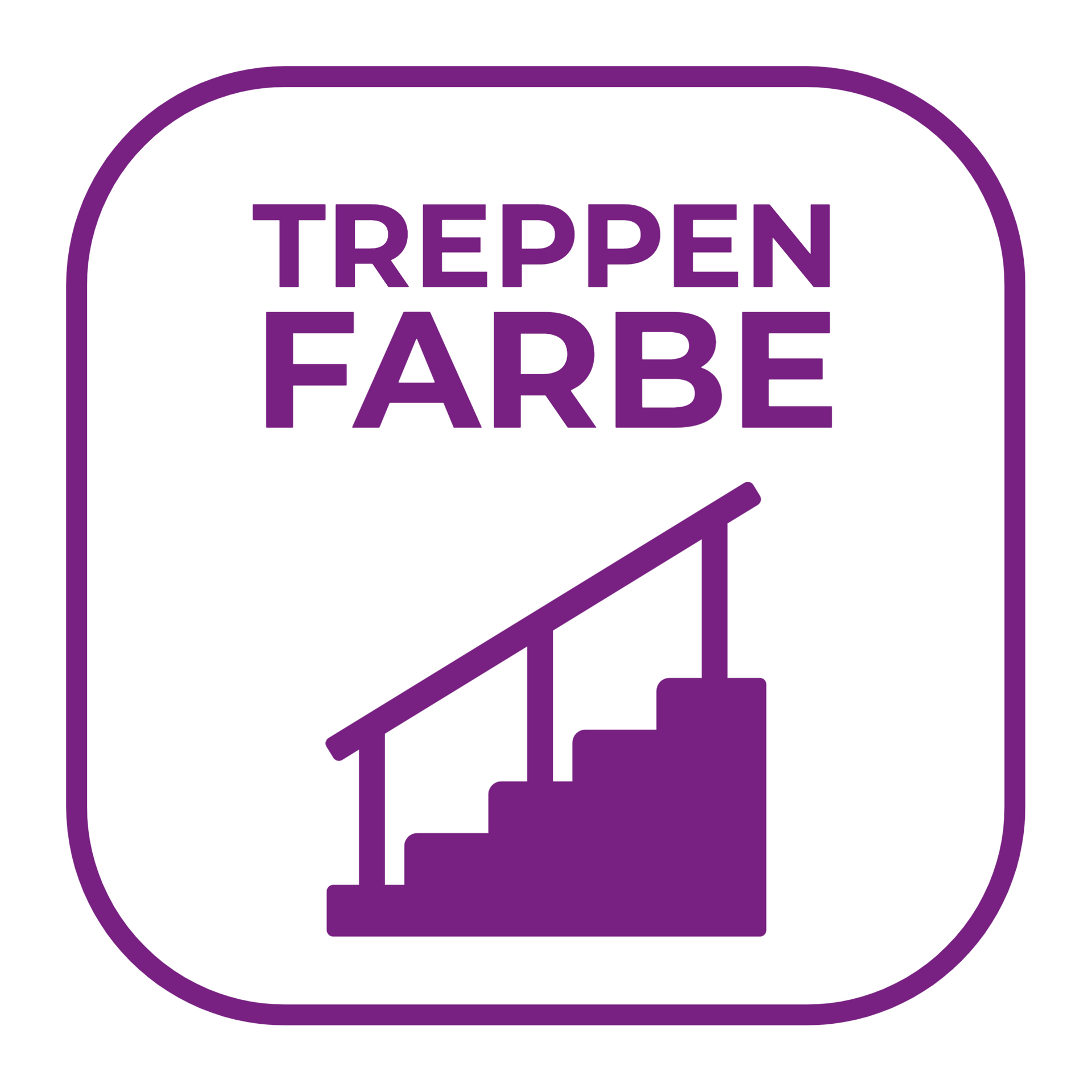 Piktogramm Treppenfarbe mit Treppe