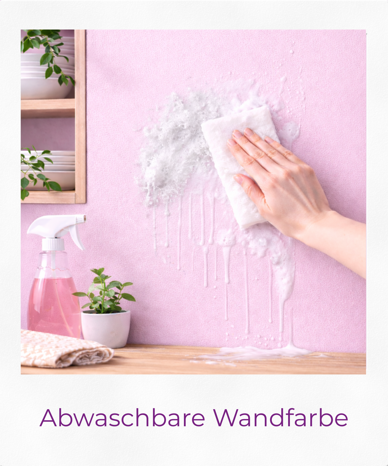 Produktgrafik zur Abwaschbarkeit von Wandfarbe