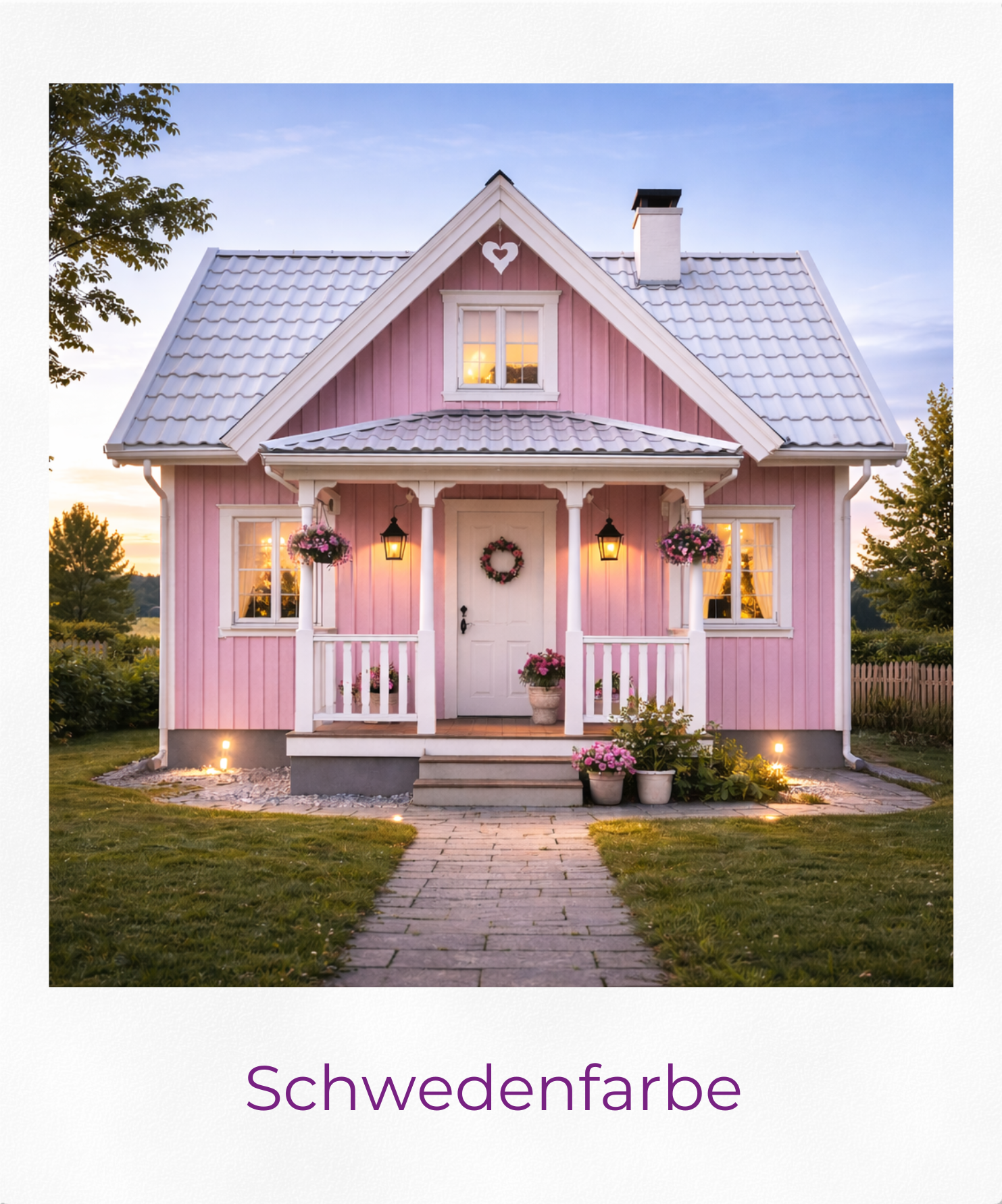 Produktgrafik Schwedenfarbe als Polaroid