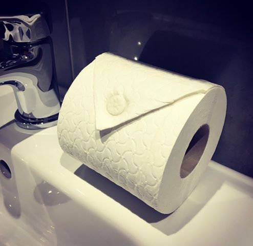 Toilet roll folded and displayed neatly after professional bathroom clean – Whitchurch, Shropshire