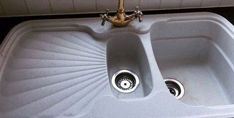 Pristine kitchen sink after deep clean – domestic cleaning result in Whitchurch
