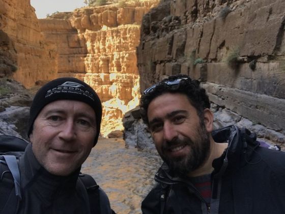 Vincent et Karim dans les Gorges du Mgoun en Mars 2019