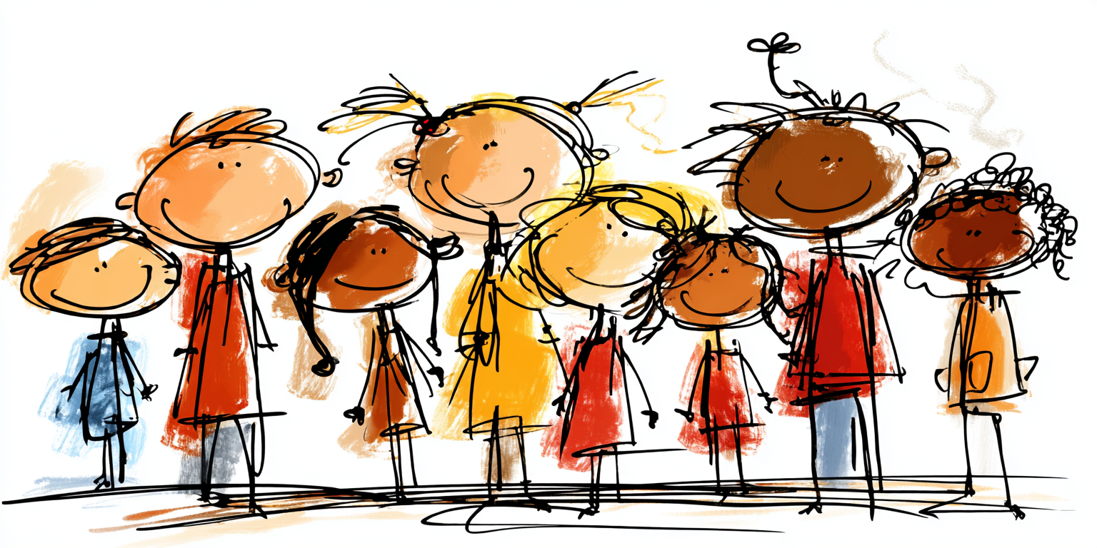 KI Illustration mit Kindern