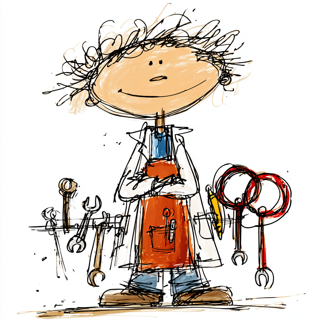 KI Illustration Hausmeister
