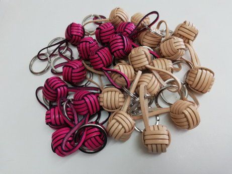 Handmade leather keychains