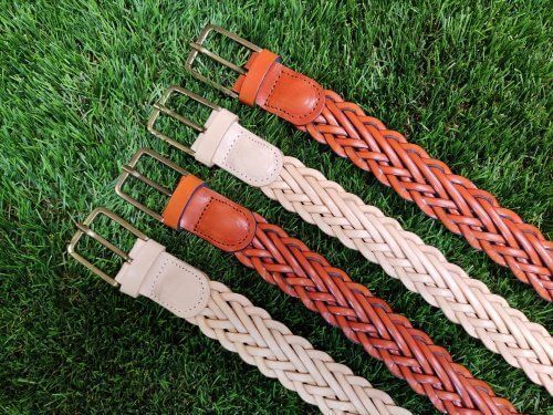 Flat leather strip Nature line