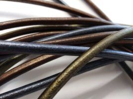 Metallic leather cord