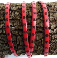 Tira cuero plano grabada láser