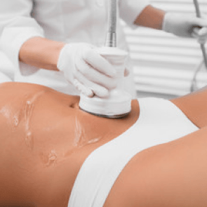 Ultrasonic cavitation reduces the body's fat deposits and cellulite as well as contouring.