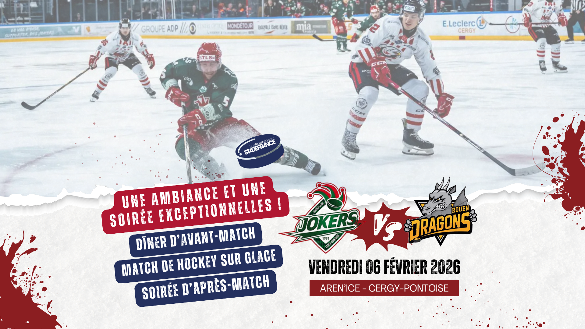 Soirée Hockey sur glace des Parrains du Stade de France Soirée Hockey sur glace des Parrains du Stade de France