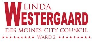Des Moines City Council Ward 2 representative Linda Westergaard logo