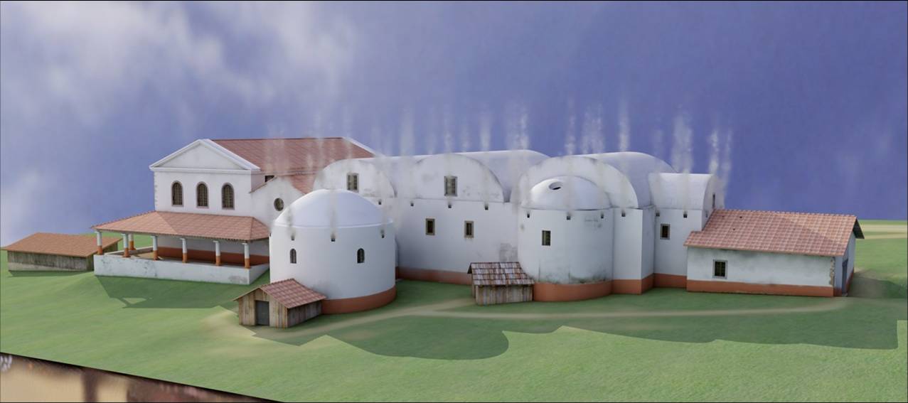 © Bild: Wikimedia Commons CyArk: Römische Bäder Weißenburg