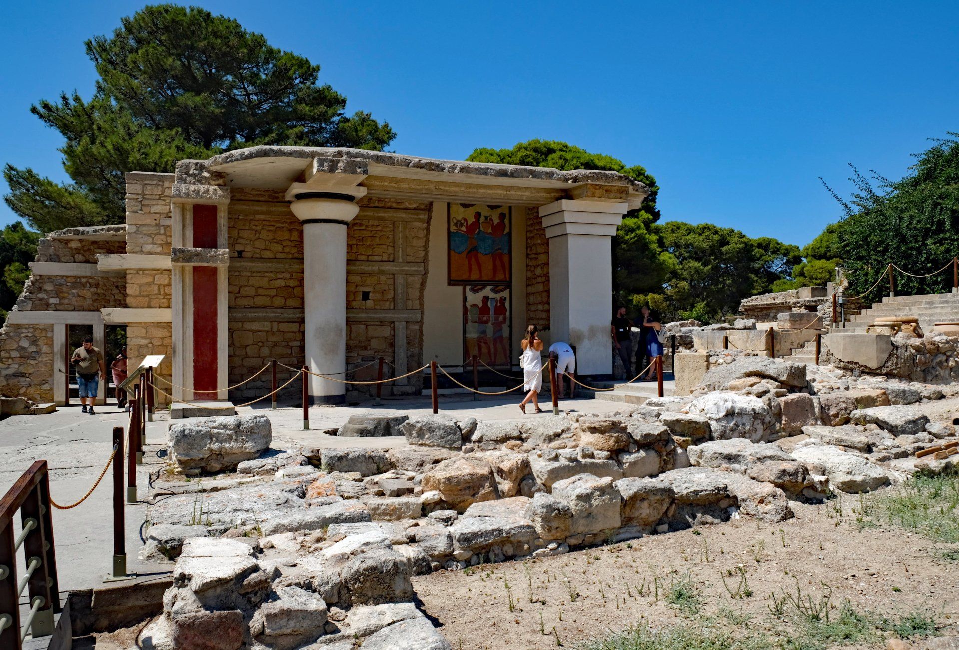 Knossos Südpropyläen Prozessionsfresko