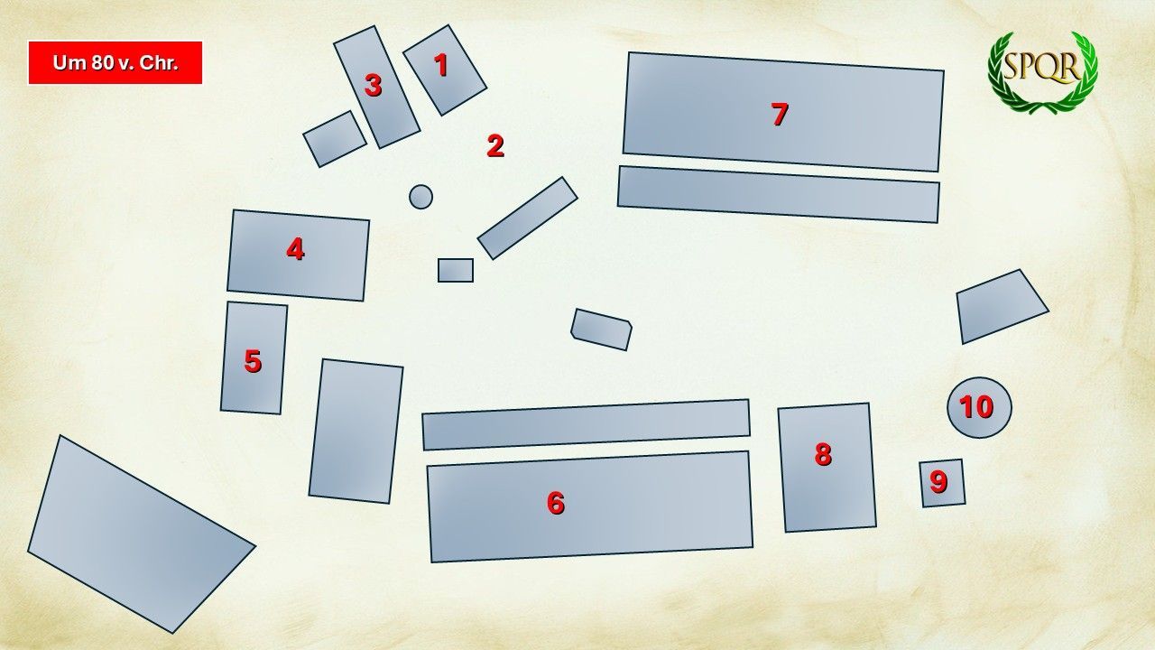 Forum Romanum um 80 v. Chr.