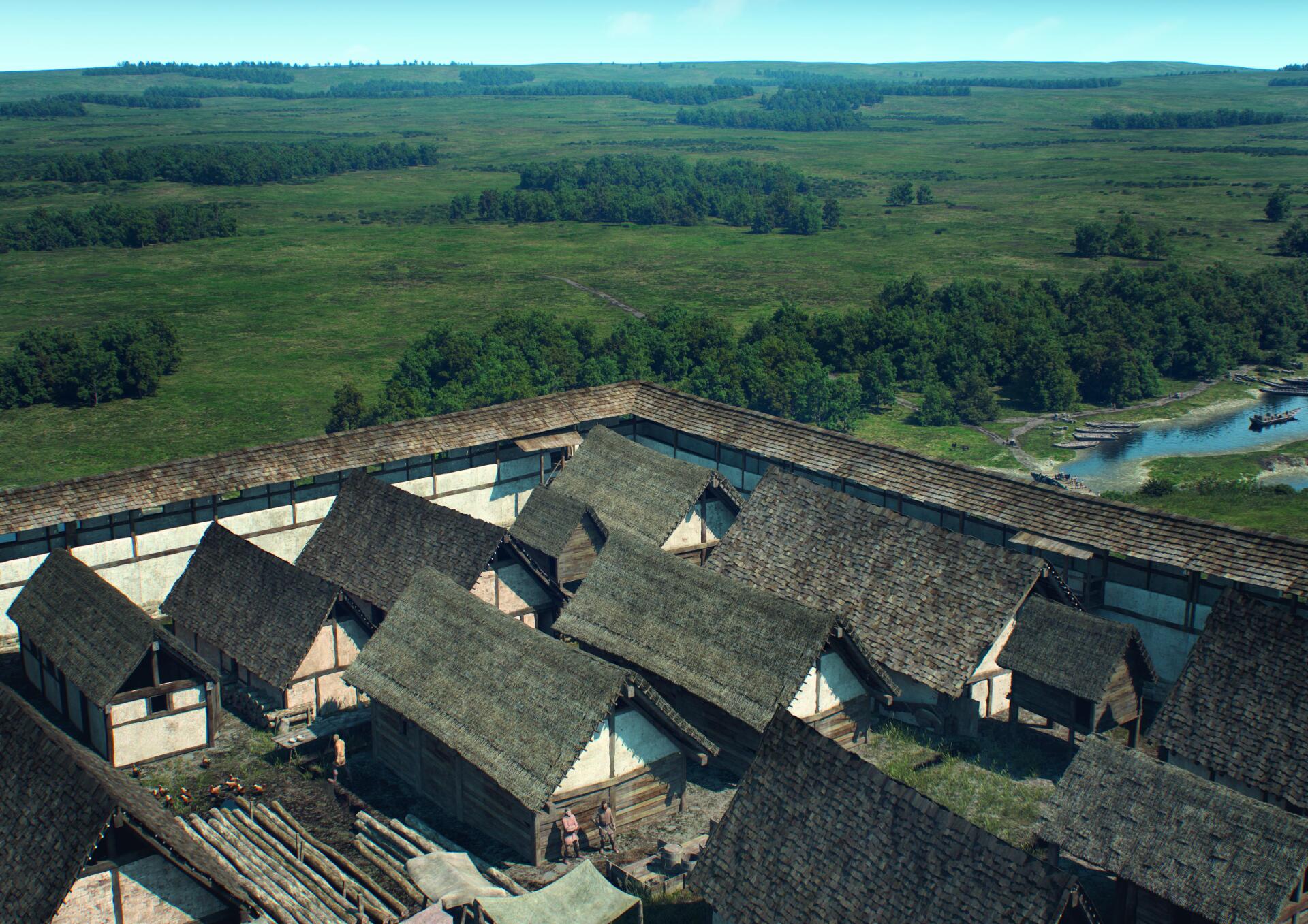 © Landesamt für Denkmalpflege im Regierungspräsidium Stuttgart/Grafik: Faber Courtial. Heuneburg Handwerkerviertel