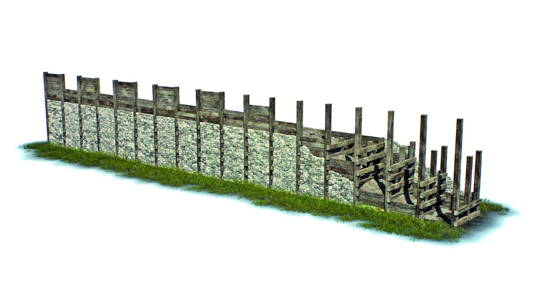 Heuneburg Mauer in der Herrenhausphase