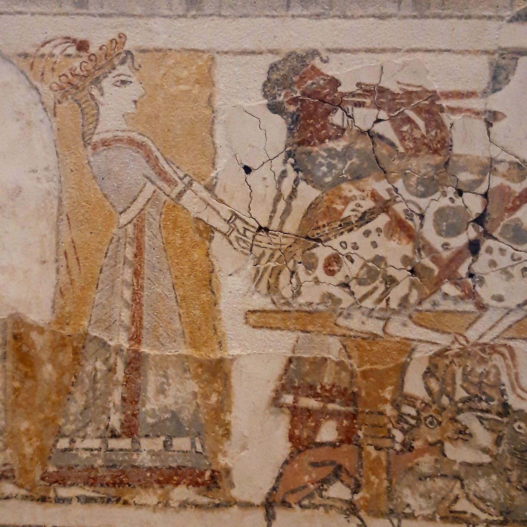 Fresko auf dem Sarg von Agia Triada Fresko auf dem Sarg von Agia Triada