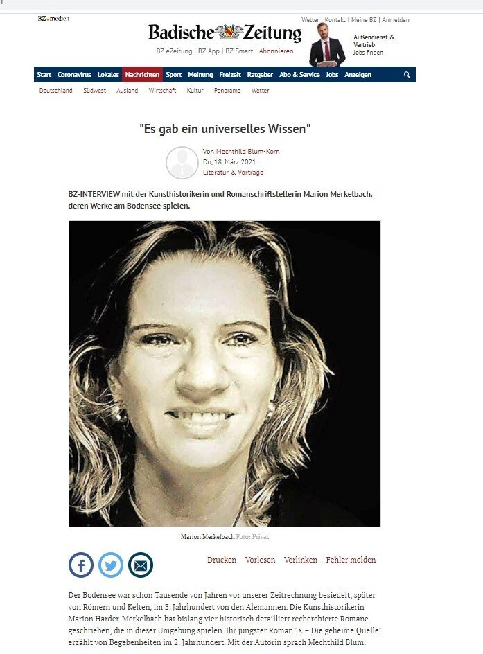 Interview in der Badischen Zeitung, 18.03.21