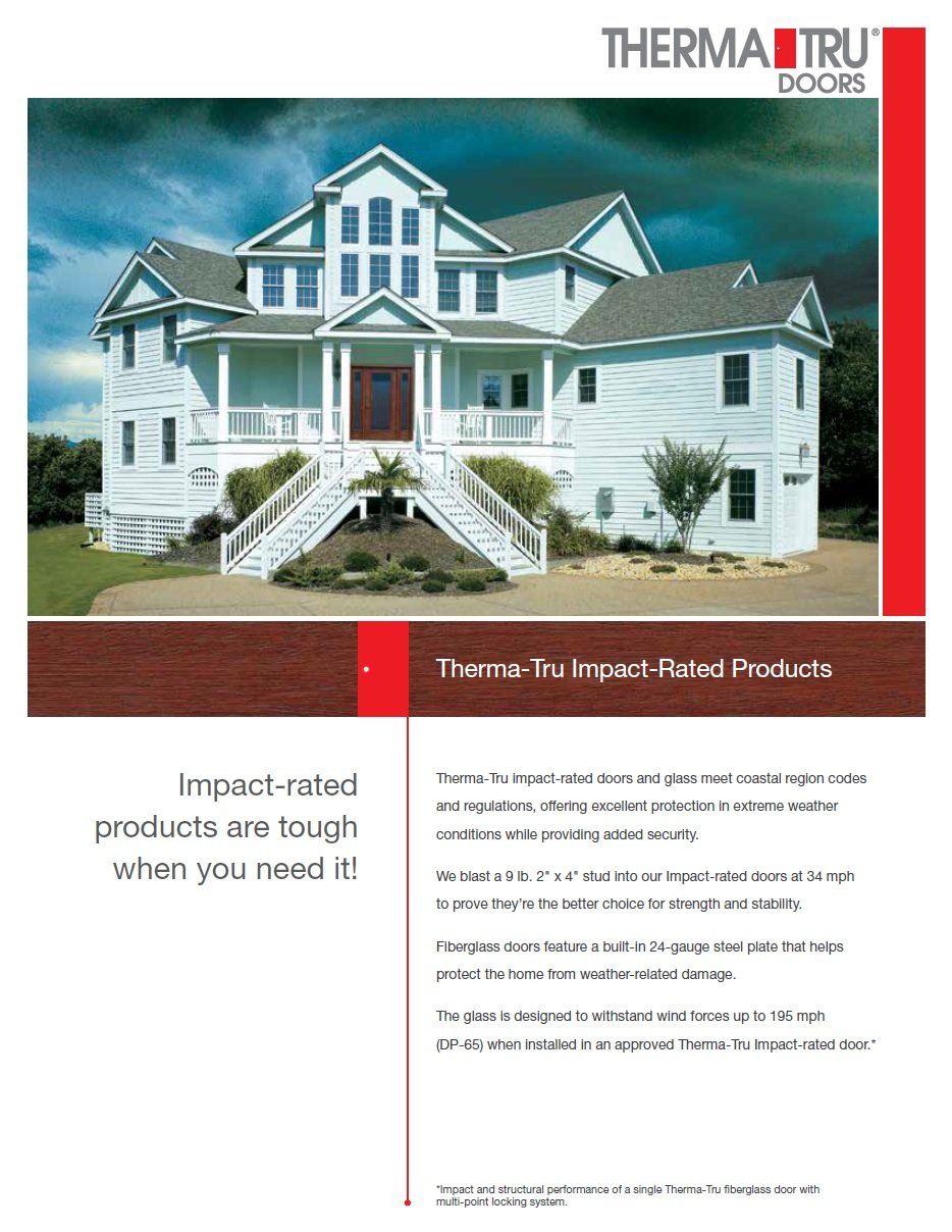ThermaTru Impact Rated Products Brochure 2014
