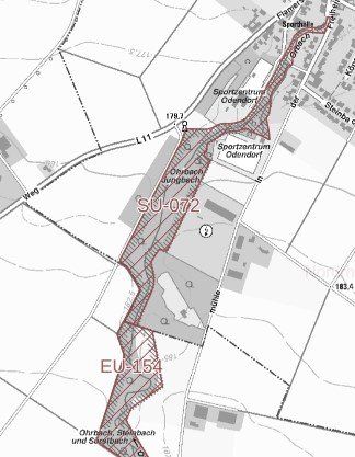 Das Naturschutzgebiet Orbach/Jungbach (SU-072). Quelle: Landesamt für Natur, Umwelt und Verbraucherschutz NRW