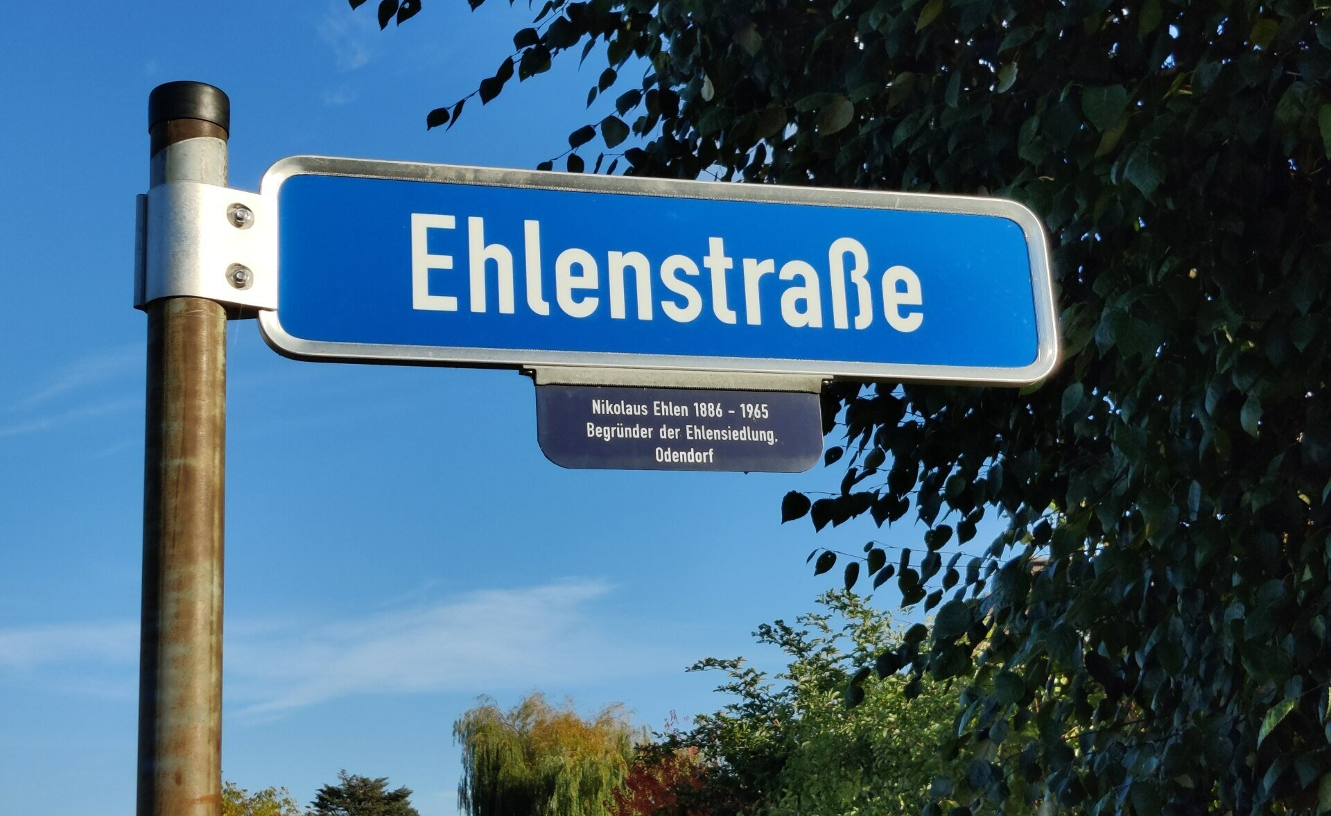Ehlenstraße - Straßenschild