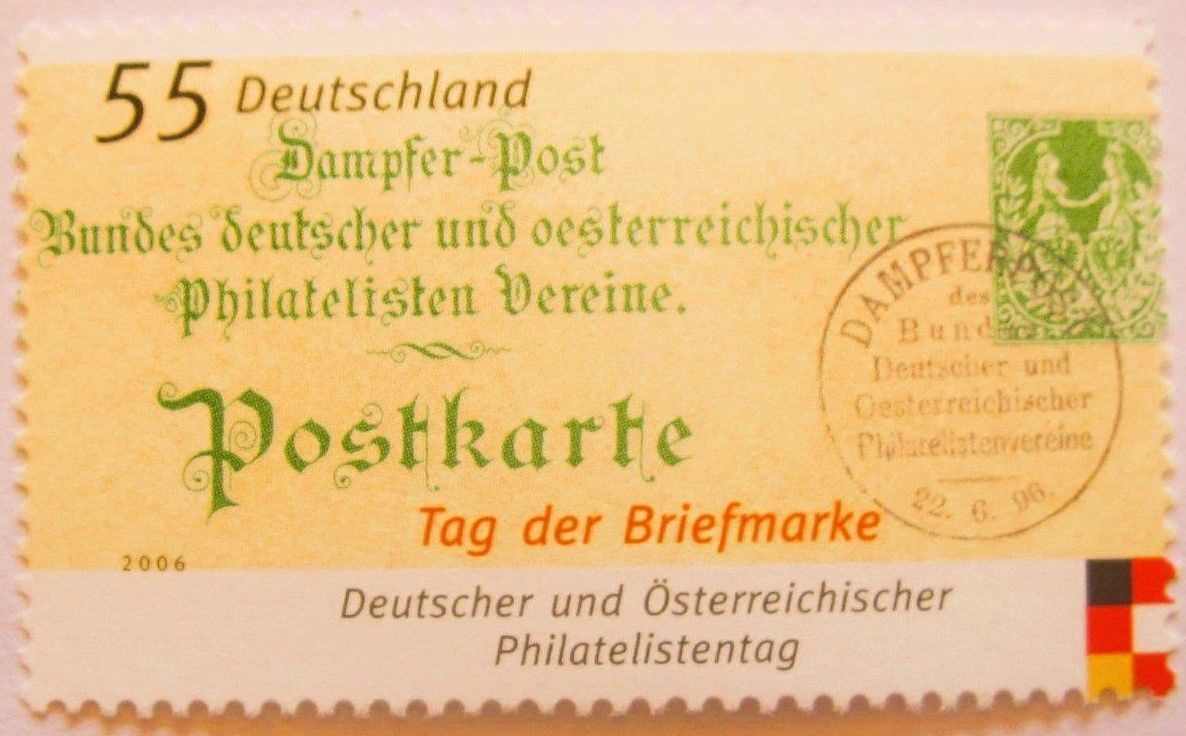 Briefmarke zum Tag der Briefmarke 2006: Deutscher und Österreichischer Philatelistentag