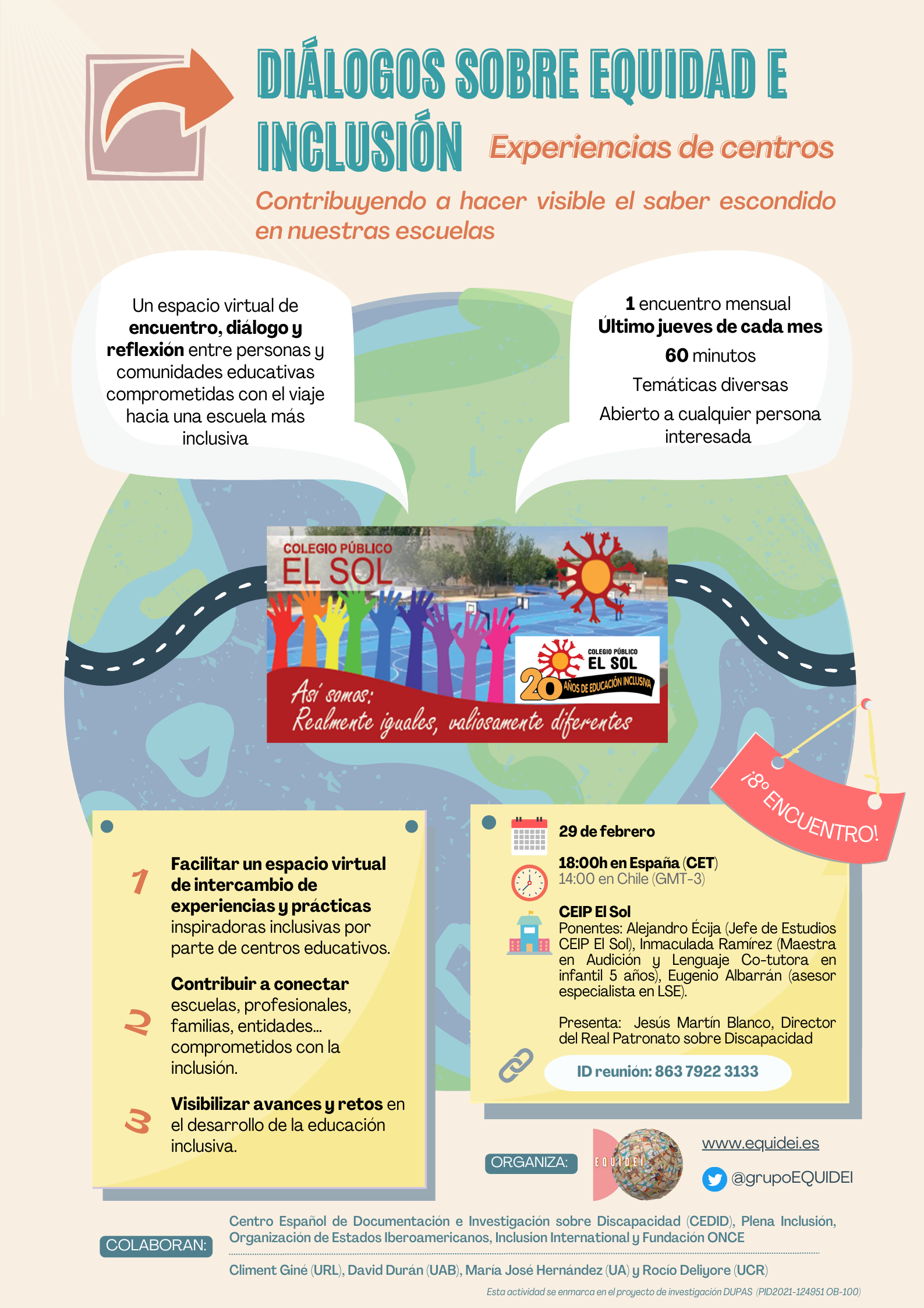 Logo de la actividad Encuentros sobre Equidad e Inclusión