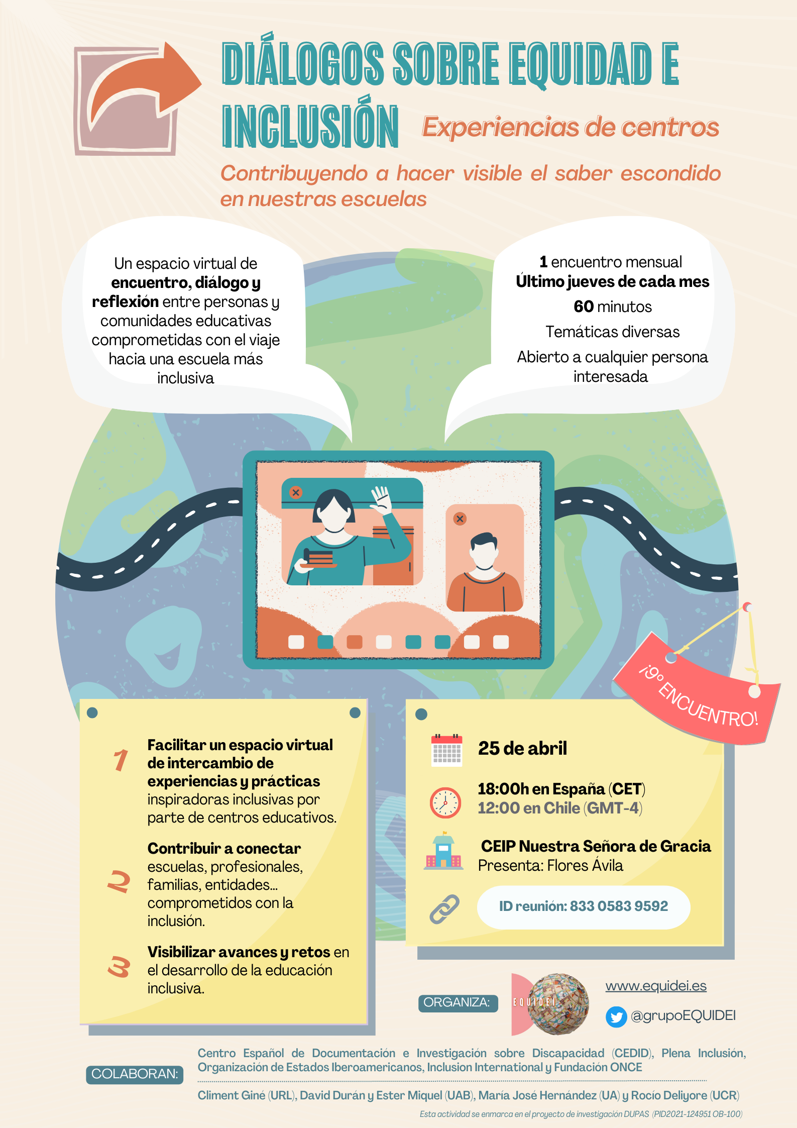 Logo de la actividad Encuentros sobre Equidad e Inclusión