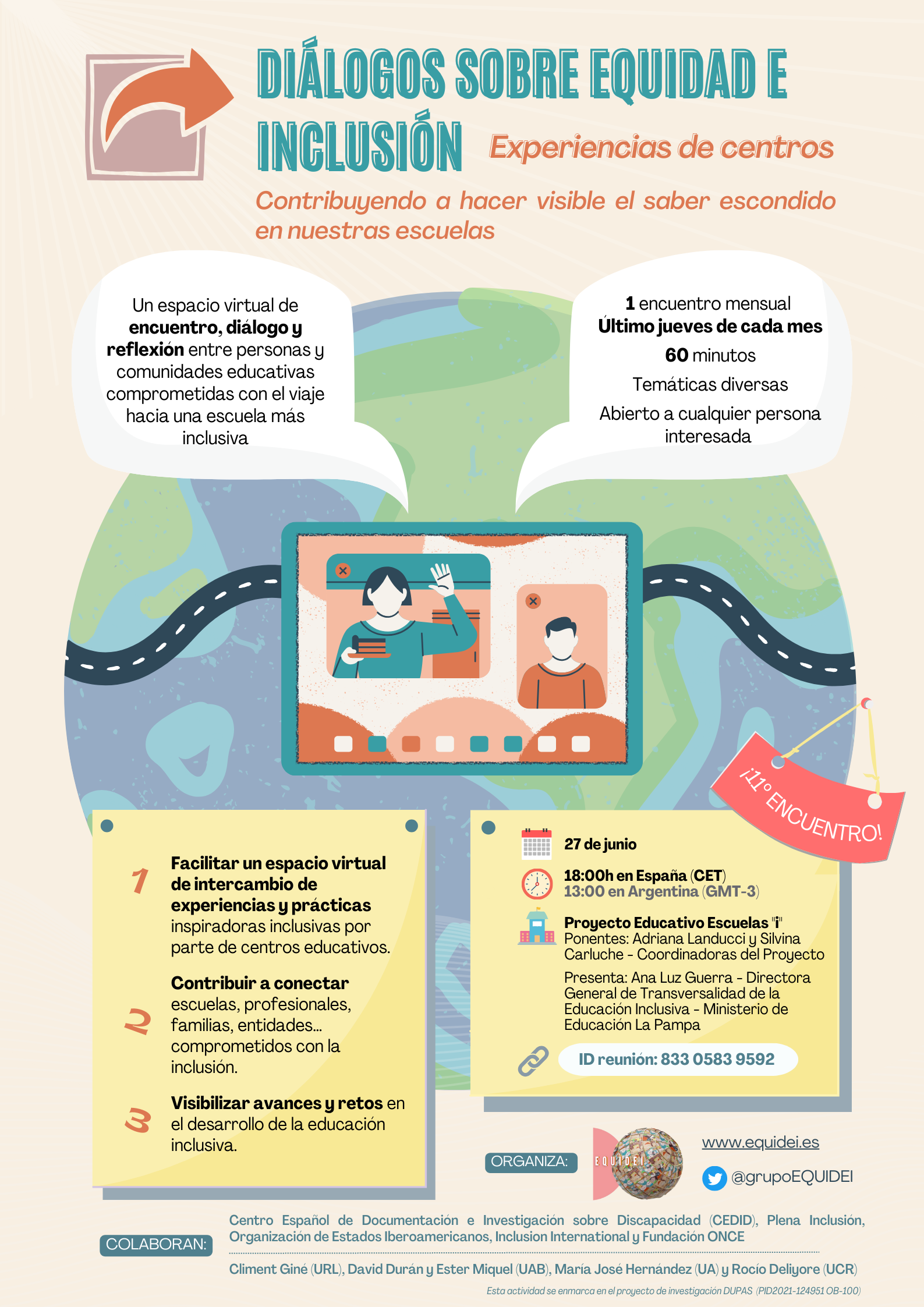 Logo de la actividad Encuentros sobre Equidad e Inclusión