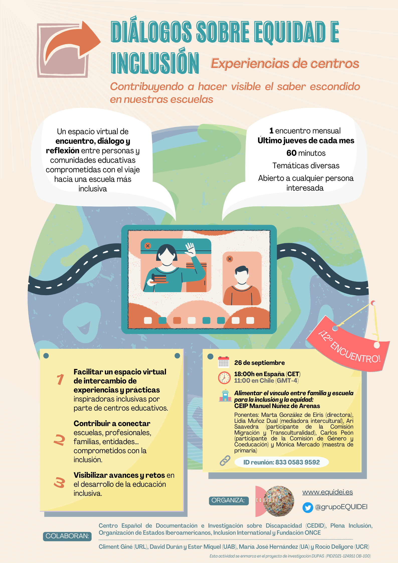 Logo de la actividad Encuentros sobre Equidad e Inclusión