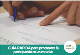 Capa do Guia Rápido para Promover a Participação Escolar