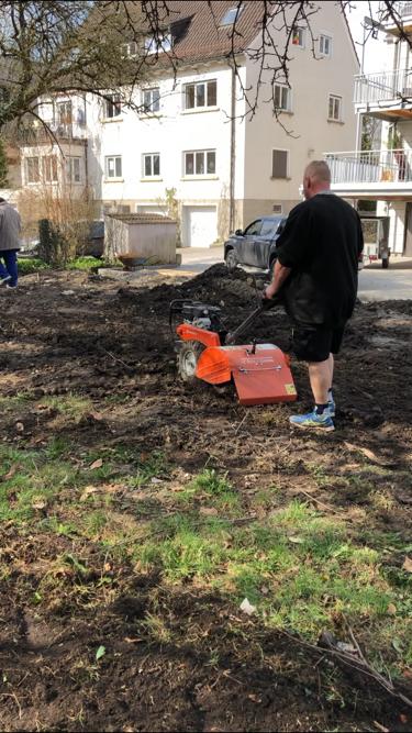 Arbeiten mit der Mortorhacke