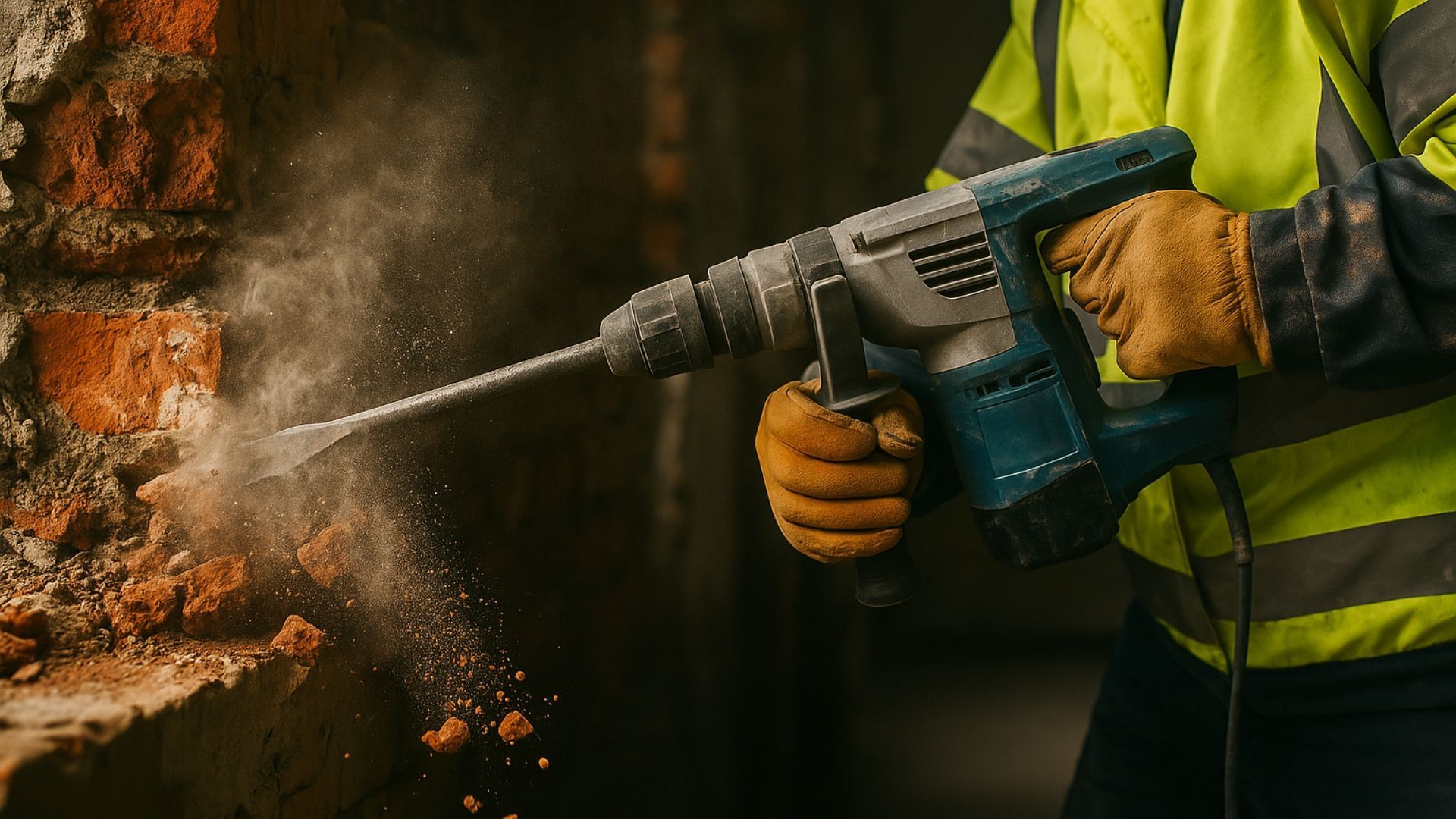 Ein Stemmhammers der im Einsatz ist