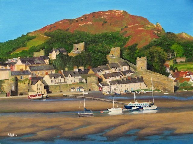 conwy Conwy painted in oil by Richard Paul