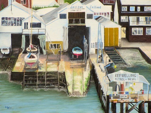 Cowes Cowes, painted in oil by Richard Paul