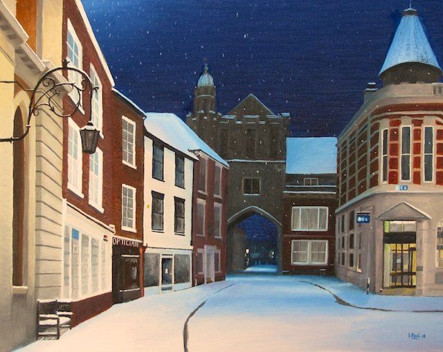Romsey Snow Romsey Snow painted in oil by Richard Paul
