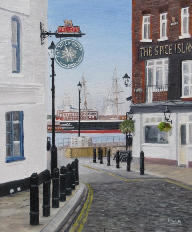 Spice Island Spice Island, Portsmouth painted in oil by Richard Paul