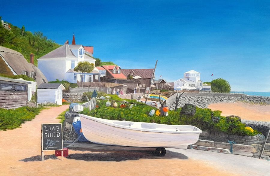 Steephill Cove painted by richard Paul Steephill Cove painted by Richard Paul