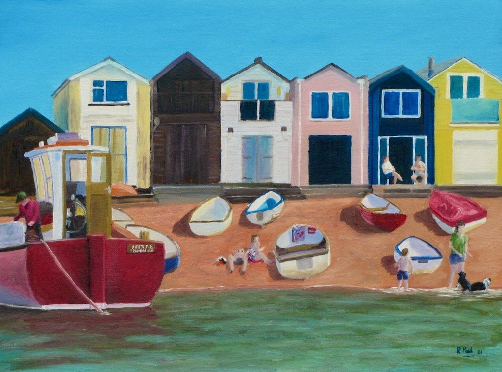 Teignmouth Shore painted in oil by Richard Paul